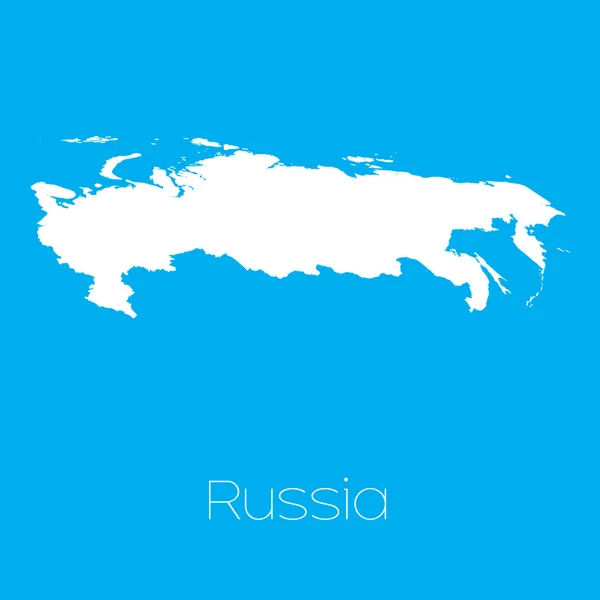 Kaart van het land van Rusland — Stockfoto