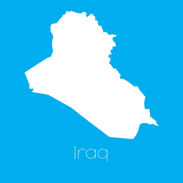 Mapa kraju, Irak — Zdjęcie stockowe