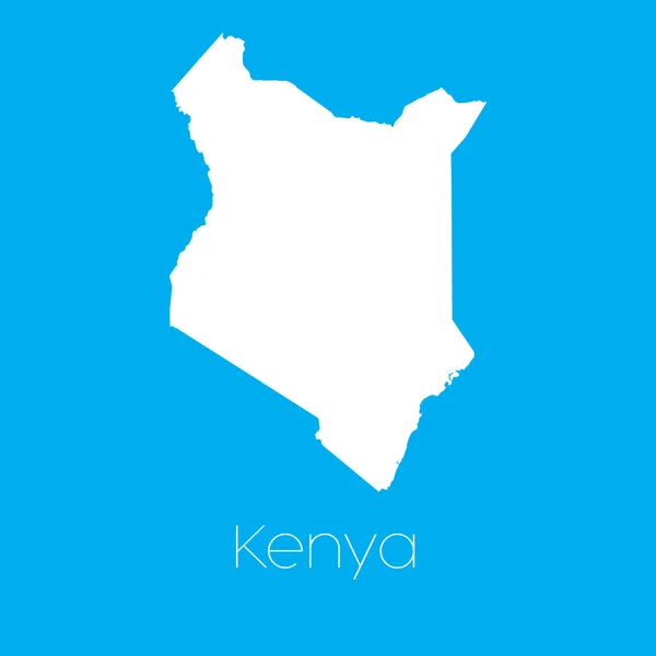 Карта країні Кенія — стокове фото