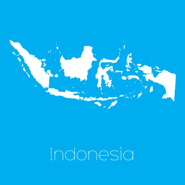 Mappa del paese di Indonesia — Foto Stock