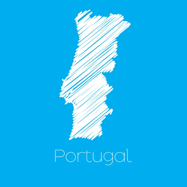 Mapa do país de Portugal — Fotografia de Stock