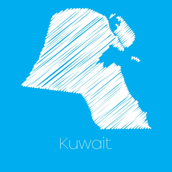 Карта Кувейта — стоковое фото