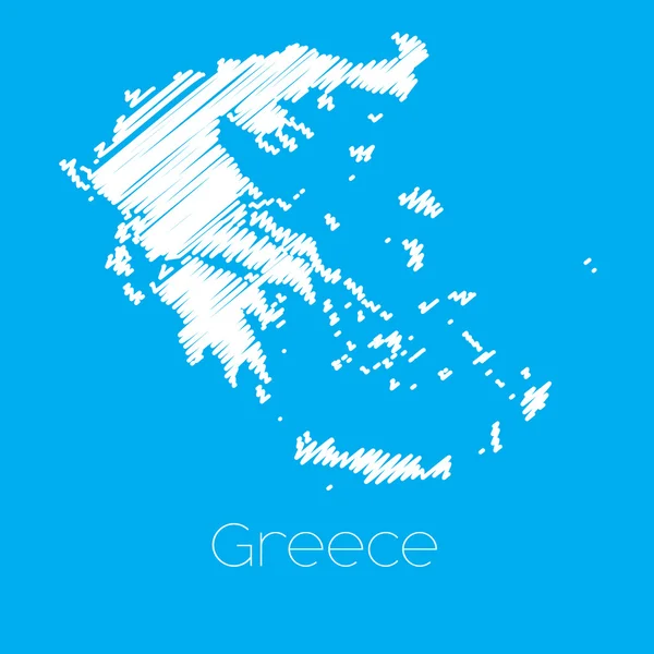 Mapa del país de Grecia — Foto de Stock