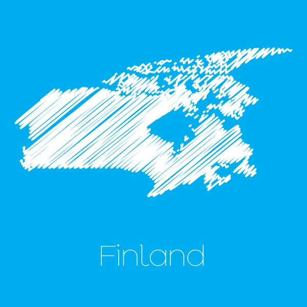 Karta över landet i Finland — Stockfoto