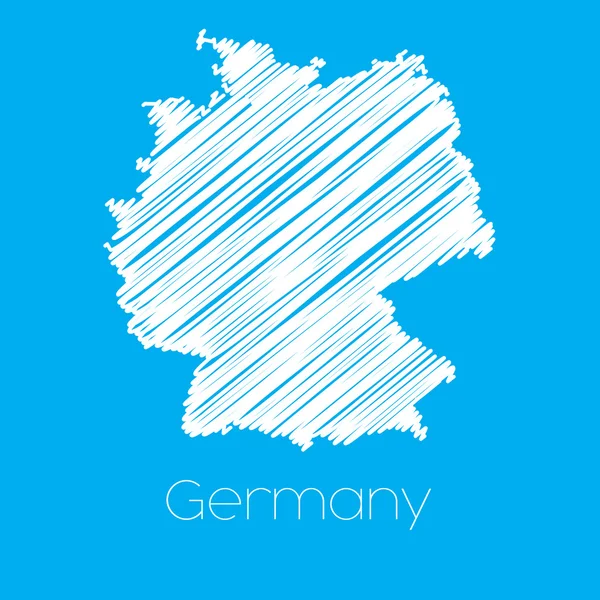 Karta över det tyska landet — Stockfoto