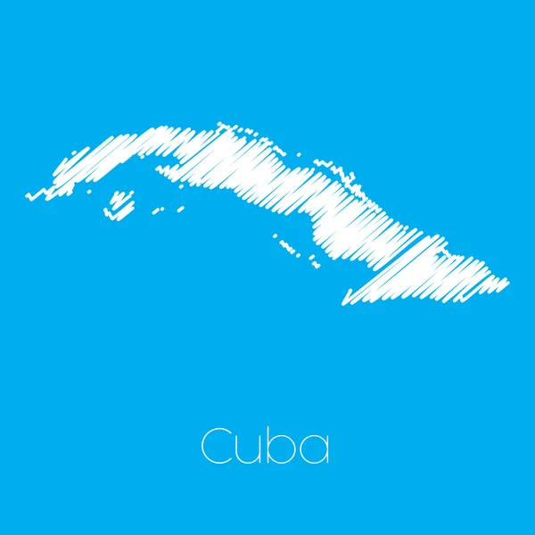 Mapa del país de Cuba — Foto de Stock