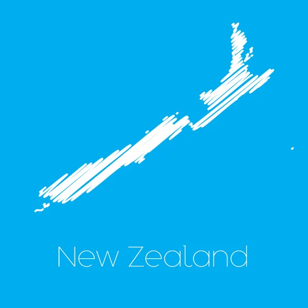 新西兰国家的地图 — 图库照片