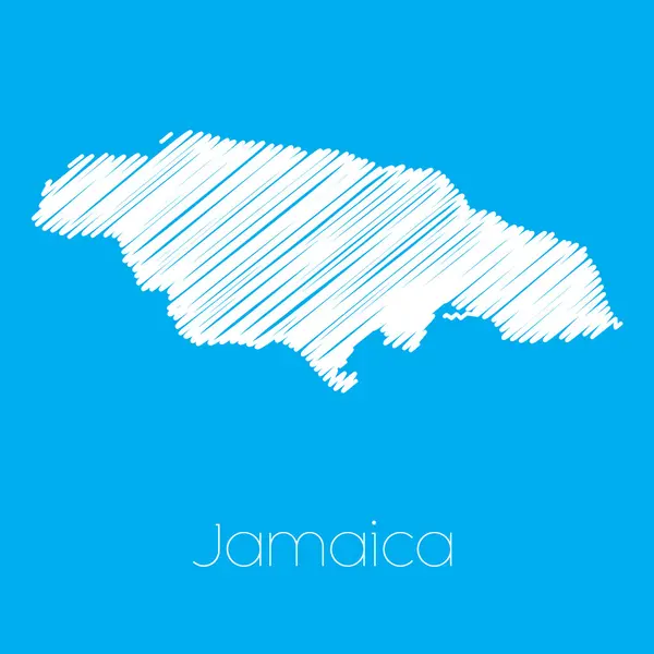 Kaart van het land van Jamaica — Stockfoto