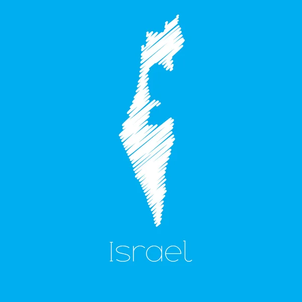 Mappa del paese di Israele — Foto Stock