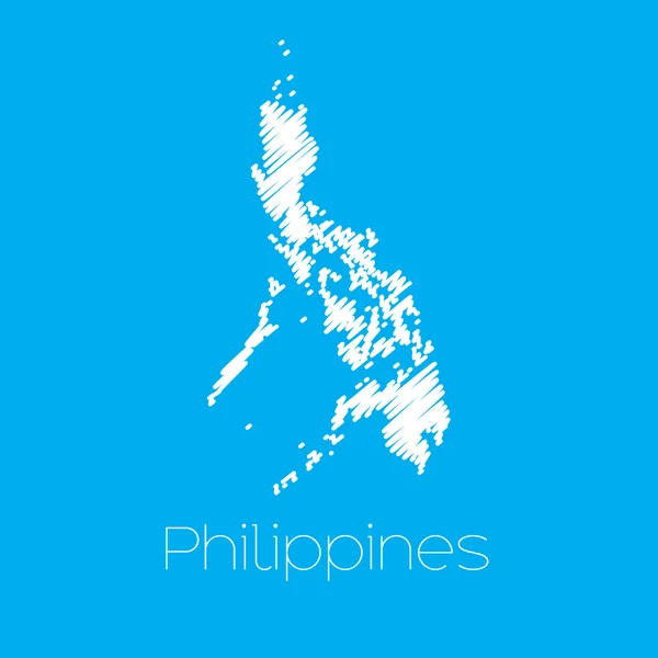 Mapa do país de Filipinas — Fotografia de Stock