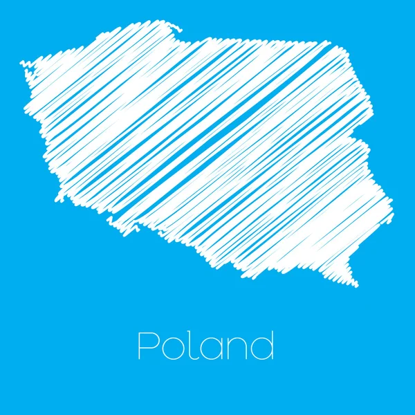 Karta över landet poland — Stockfoto