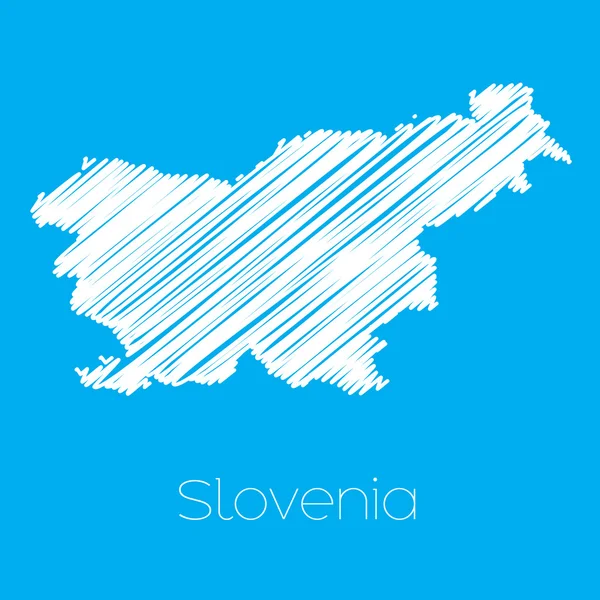 Map of the country of Slovenia — Stock Photo, Image