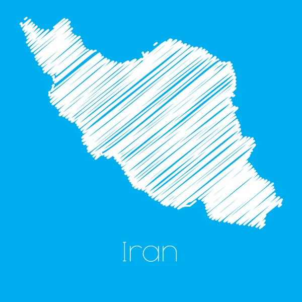 Map of the country of Iran — Stock Photo, Image