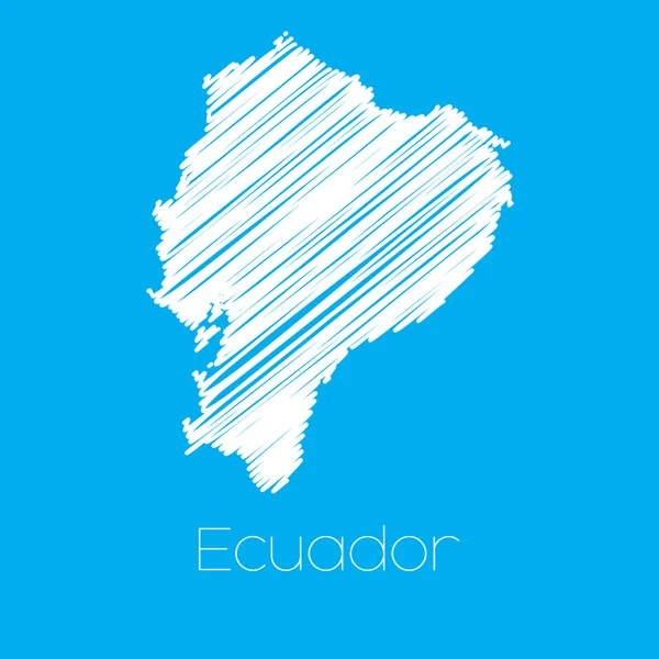 Kaart van het land van Ecuador — Stockfoto