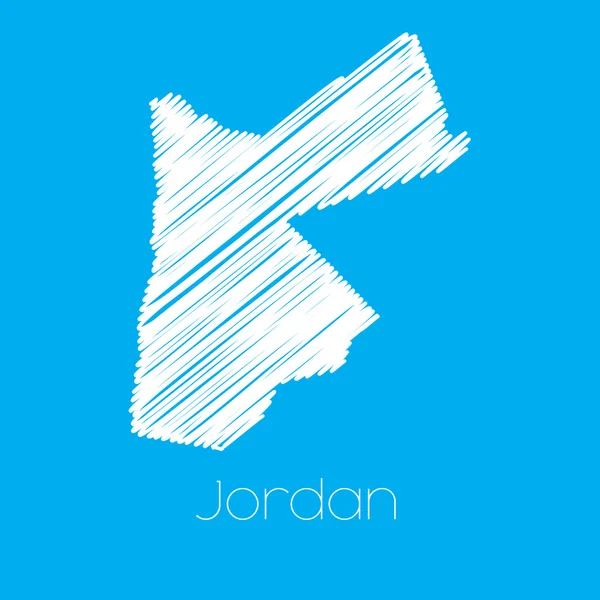 Carte du pays de Jordanie — Photo