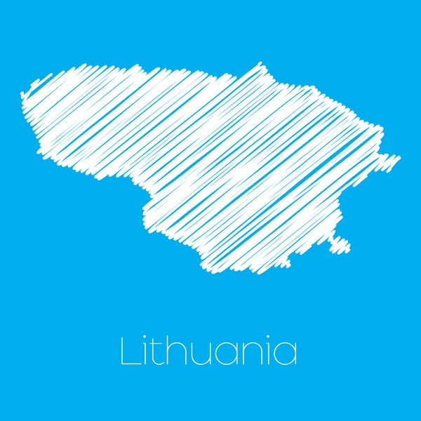Mapa do país de Lituânia — Fotografia de Stock
