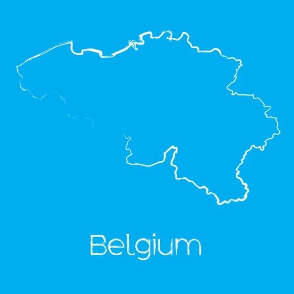 Mapa do país de Bélgica — Vetor de Stock