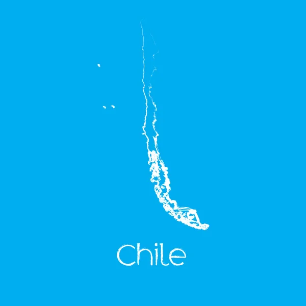 Mappa del paese del Cile — Vettoriale Stock