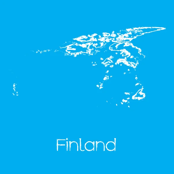 Mapa del país de finland — Archivo Imágenes Vectoriales