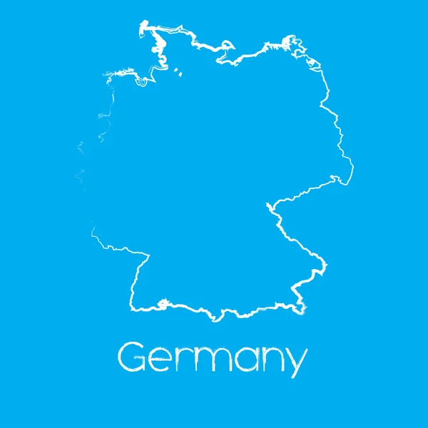 Karta över det tyska landet — Stock vektor