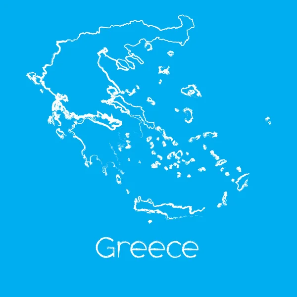 希腊国家的地图 — 图库矢量图片