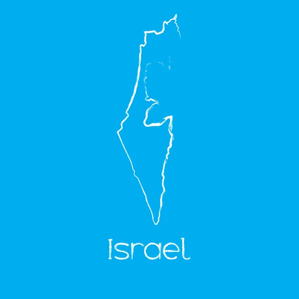 Ülke İsrail Haritası — Stok Vektör