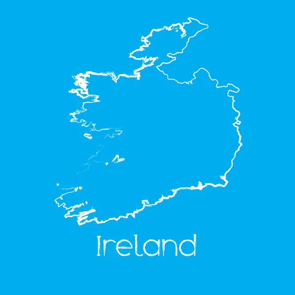 Carte du pays d'Irlande — Image vectorielle