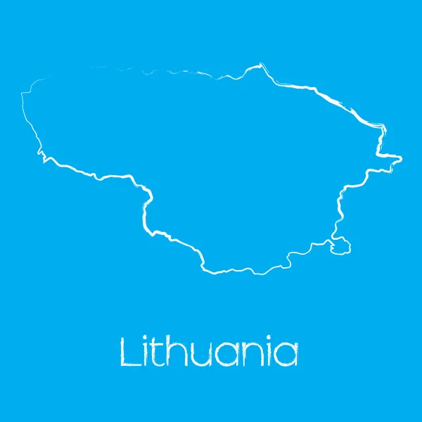 Mapa do país de Lituânia — Vetor de Stock