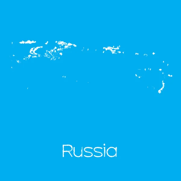 俄罗斯国家的地图 — 图库矢量图片