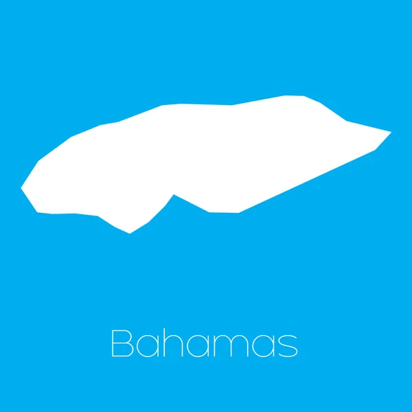 Kaart van het land van Bahama 's — Stockvector