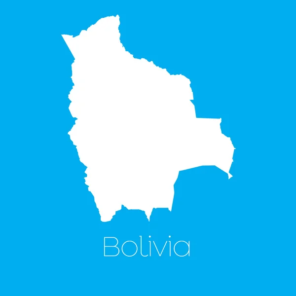 Carte du pays de Bolivie — Image vectorielle