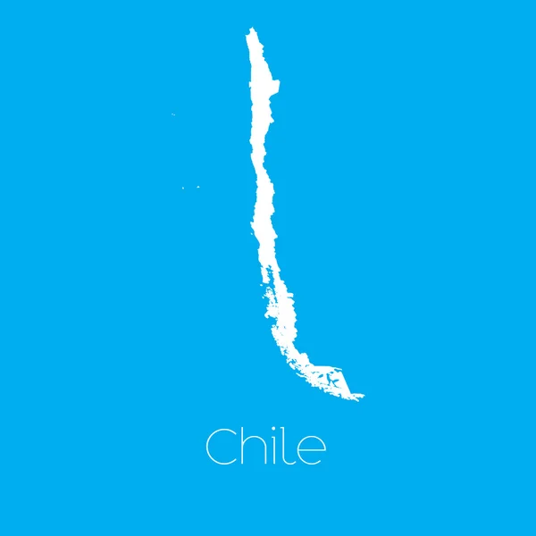 Mappa del paese del Cile — Vettoriale Stock