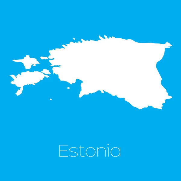 Mappa del paese di Estonia — Vettoriale Stock