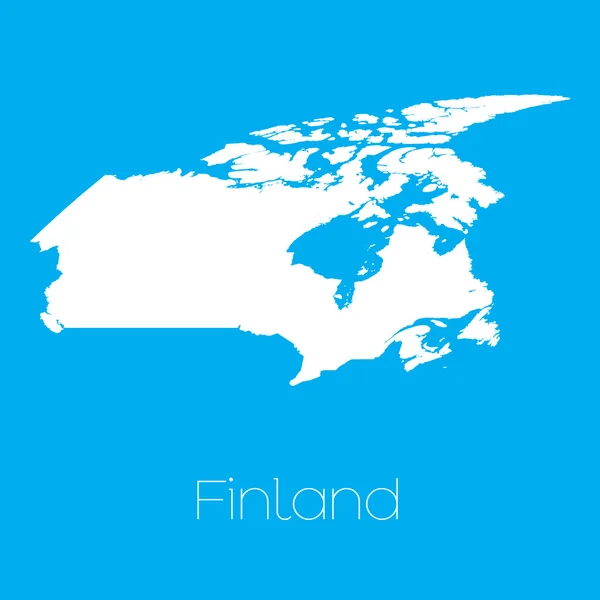 Mapa del país de finland — Archivo Imágenes Vectoriales