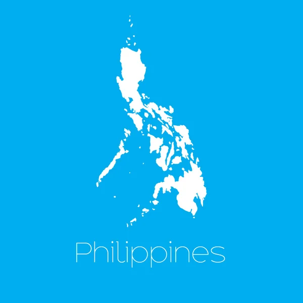 Carte du pays des Philippines — Image vectorielle