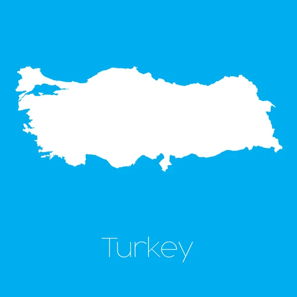 Map of the country of Turkey — Stock Vector