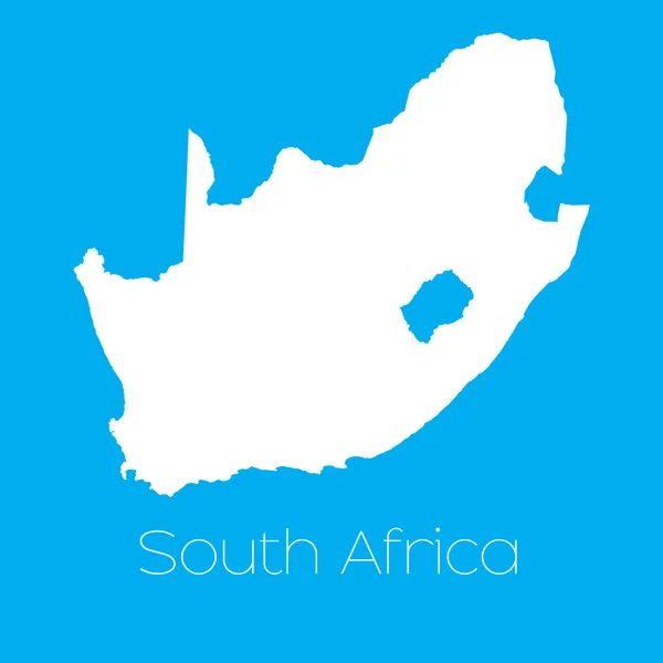 Mapa del país de Sudáfrica — Vector de stock
