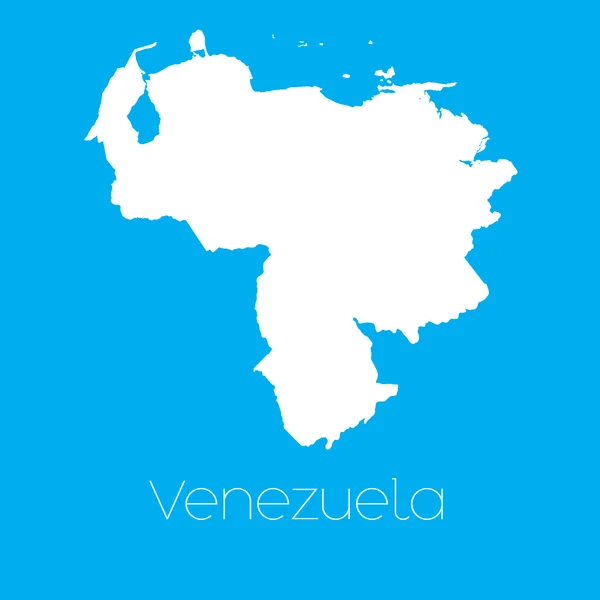 Mappa del paese di Venezuela — Vettoriale Stock