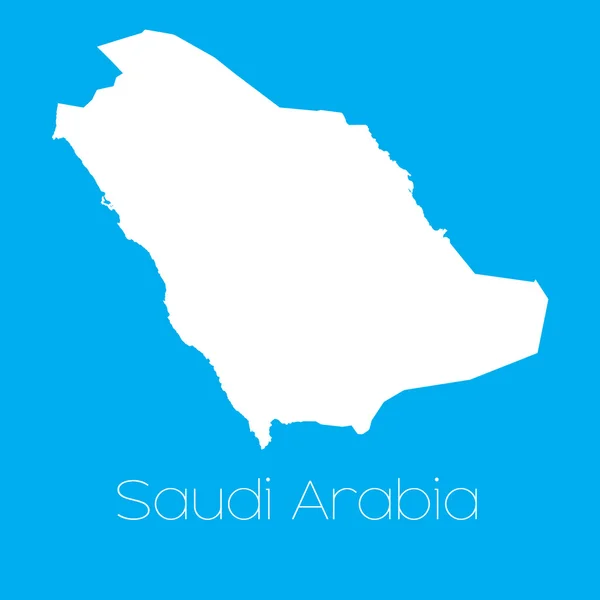 Mappa del paese di Arabia Saudita — Vettoriale Stock