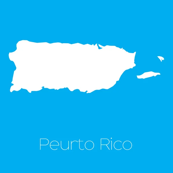 Карта країні Пуерто-Ріко — стоковий вектор