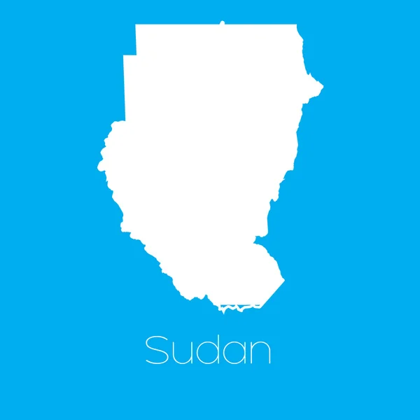 Karte des sudanesischen Landes — Stockvektor