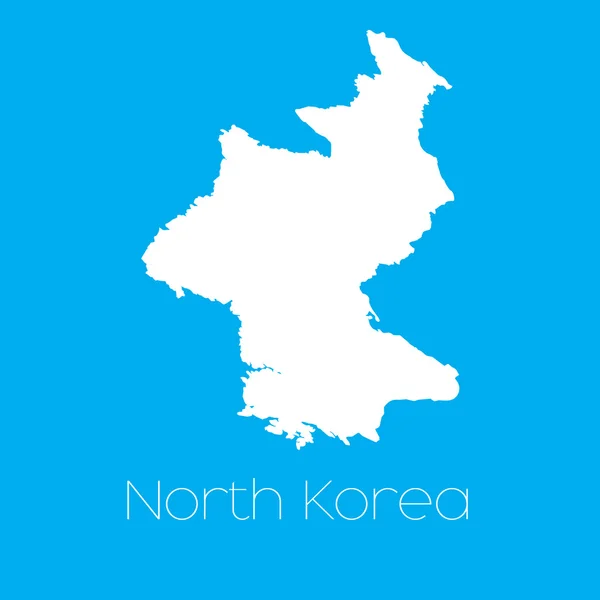 Kaart van het land van Noord-Korea — Stockvector