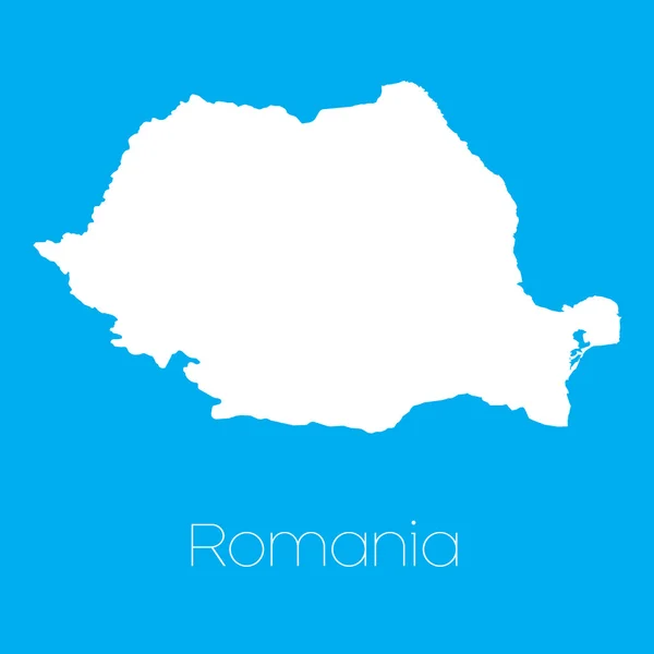 ルーマニアの国の地図 — ストックベクタ