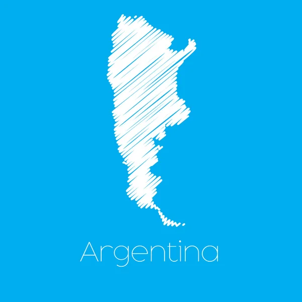 Mapa ze země Argentina — Stockový vektor