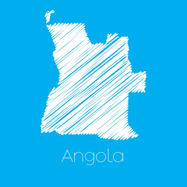 Mappa del paese di Angola — Vettoriale Stock
