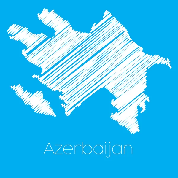 Map of the country of Azerbaijan — Stock Vector