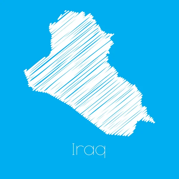 Mapa kraju, Irak — Wektor stockowy