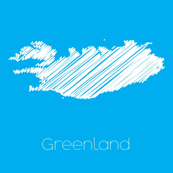 Mapa del país de Groenlandia — Vector de stock