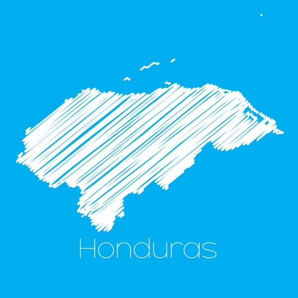 Map of the country of Honduras — Stock Vector