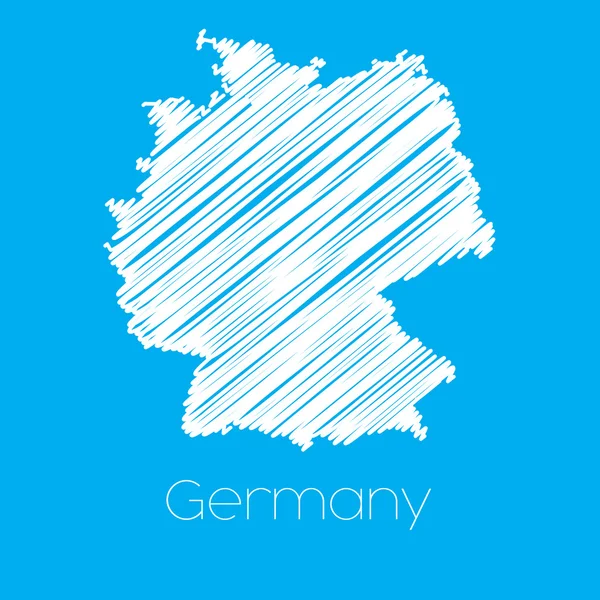 Map of the country of Germany — Stock Vector